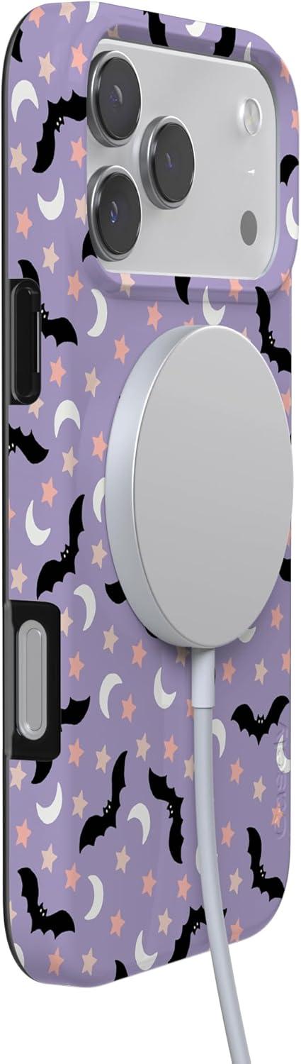 imageCasely iPhone 17 Pro Max Case  Field of Flowers  Pastel Floral  Compatible with MagSafe  Classic Ultra Slim DesignMidnight Flight  Celestial Bats