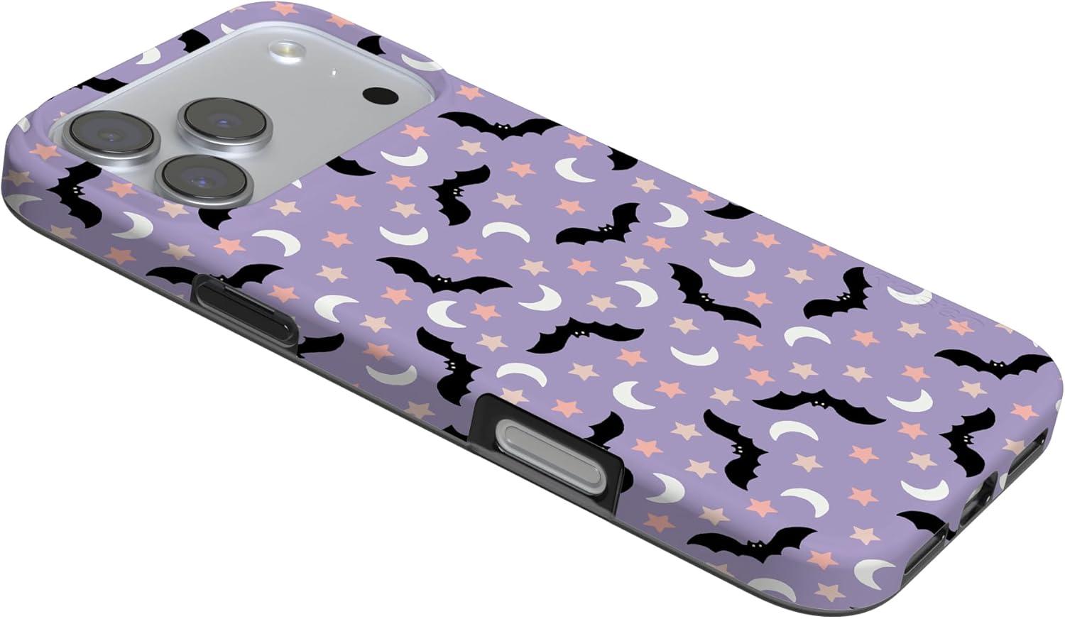 imageCasely iPhone 17 Pro Max Case  Field of Flowers  Pastel Floral  Compatible with MagSafe  Classic Ultra Slim DesignMidnight Flight  Celestial Bats