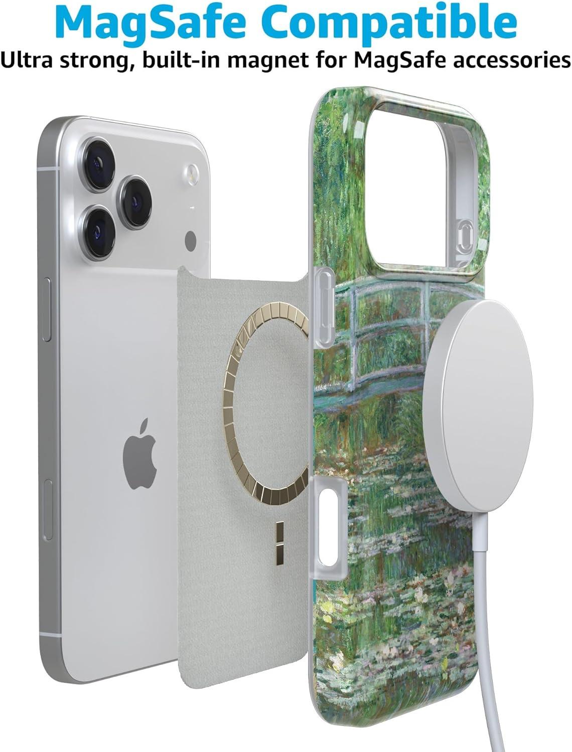 imageCasely iPhone 17 Pro Max Case  Field of Flowers  Pastel Floral  Compatible with MagSafe  Classic Ultra Slim DesignMonets Bridge  The Met Museum