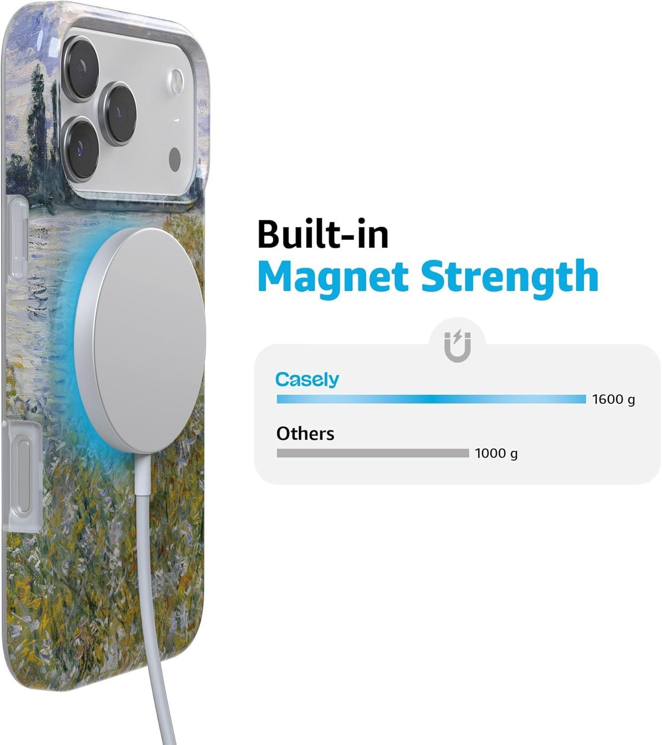 imageCasely iPhone 17 Pro Max Case  Field of Flowers  Pastel Floral  Compatible with MagSafe  Classic Ultra Slim DesignMonets Summer Landscape  The Met Museum