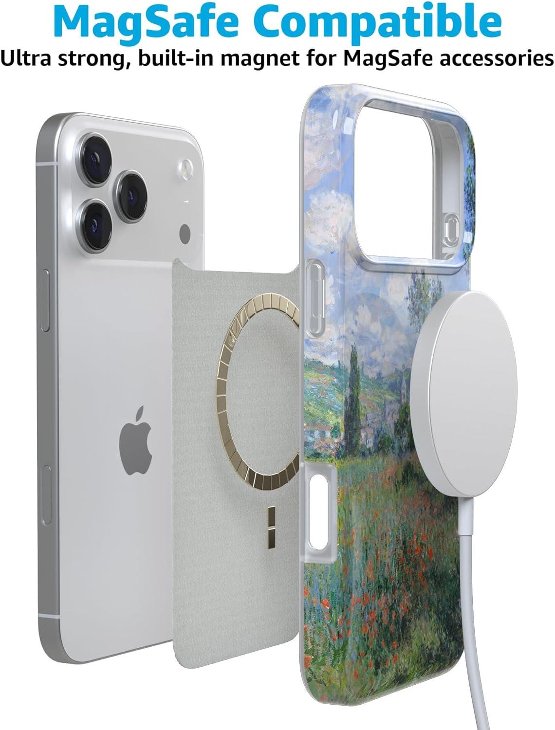 imageCasely iPhone 17 Pro Max Case  Field of Flowers  Pastel Floral  Compatible with MagSafe  Classic Ultra Slim DesignMonets View  The Met Museum