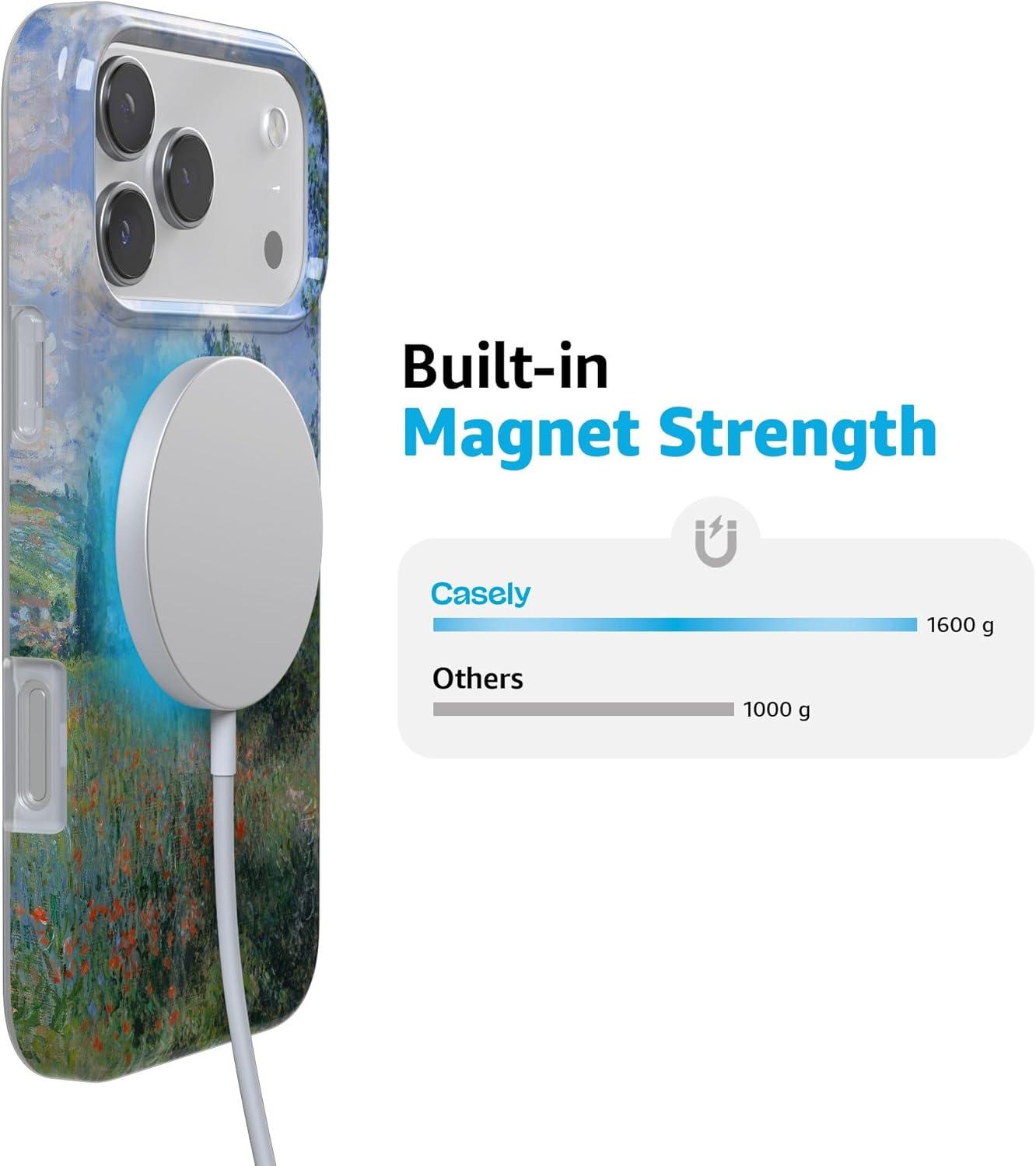 imageCasely iPhone 17 Pro Max Case  Field of Flowers  Pastel Floral  Compatible with MagSafe  Classic Ultra Slim DesignMonets View  The Met Museum