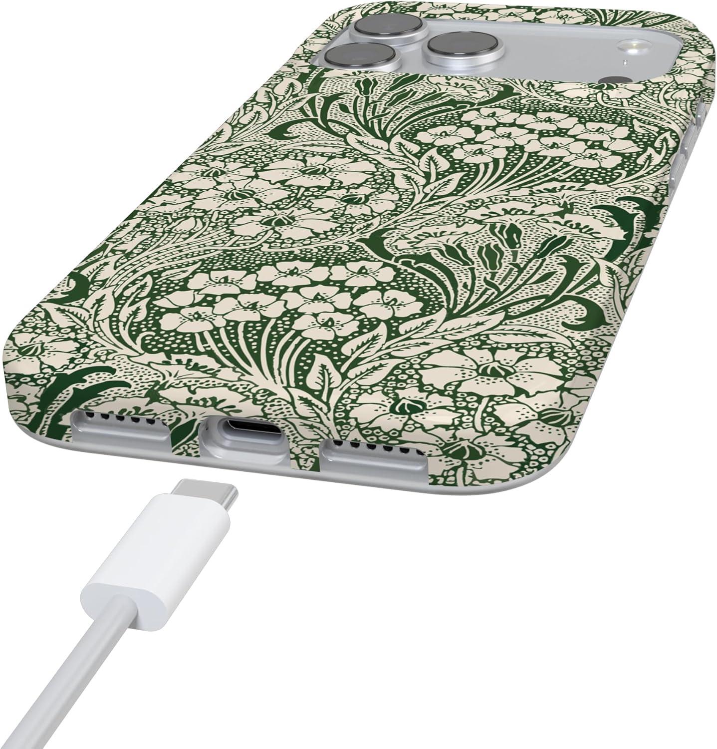 imageCasely iPhone 17 Pro Max Case  Field of Flowers  Pastel Floral  Compatible with MagSafe  Classic Ultra Slim DesignMystic Meadow  Green Gardens