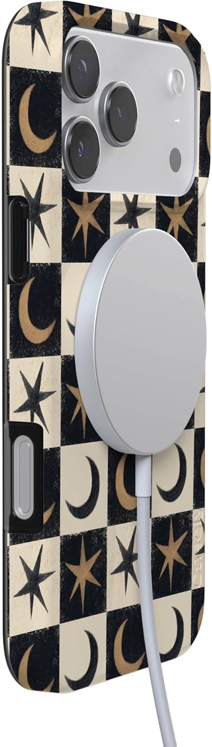 imageCasely iPhone 17 Pro Max Case  Field of Flowers  Pastel Floral  Compatible with MagSafe  Classic Ultra Slim DesignMystic Moonstar  Black Celestial