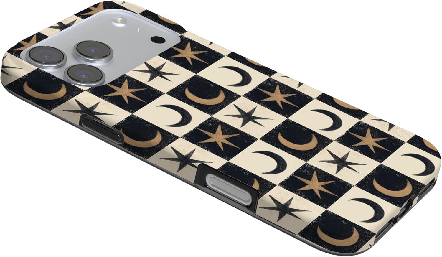 imageCasely iPhone 17 Pro Max Case  Field of Flowers  Pastel Floral  Compatible with MagSafe  Classic Ultra Slim DesignMystic Moonstar  Black Celestial