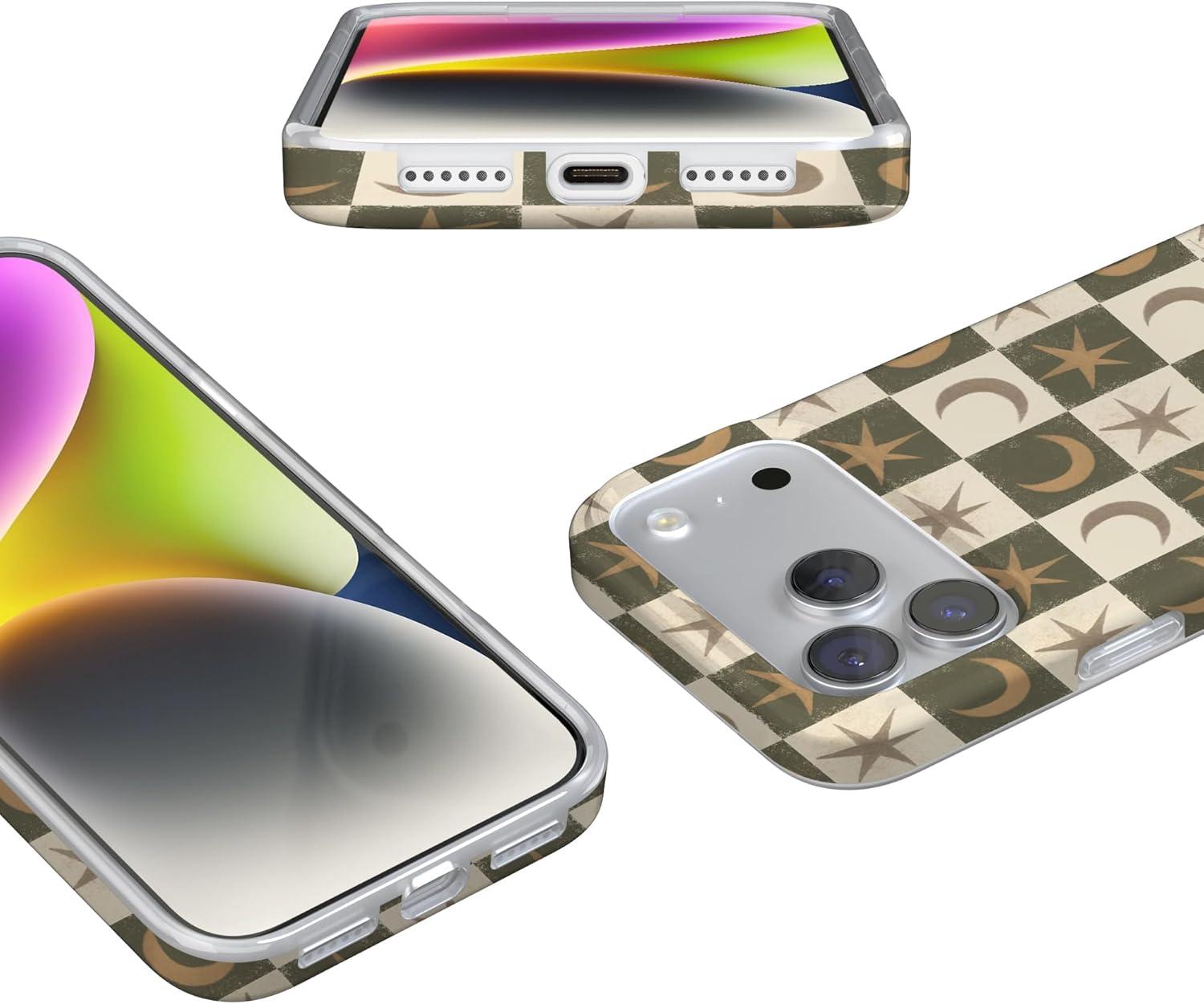 imageCasely iPhone 17 Pro Max Case  Field of Flowers  Pastel Floral  Compatible with MagSafe  Classic Ultra Slim DesignMystic Moonstar  Green Celestial