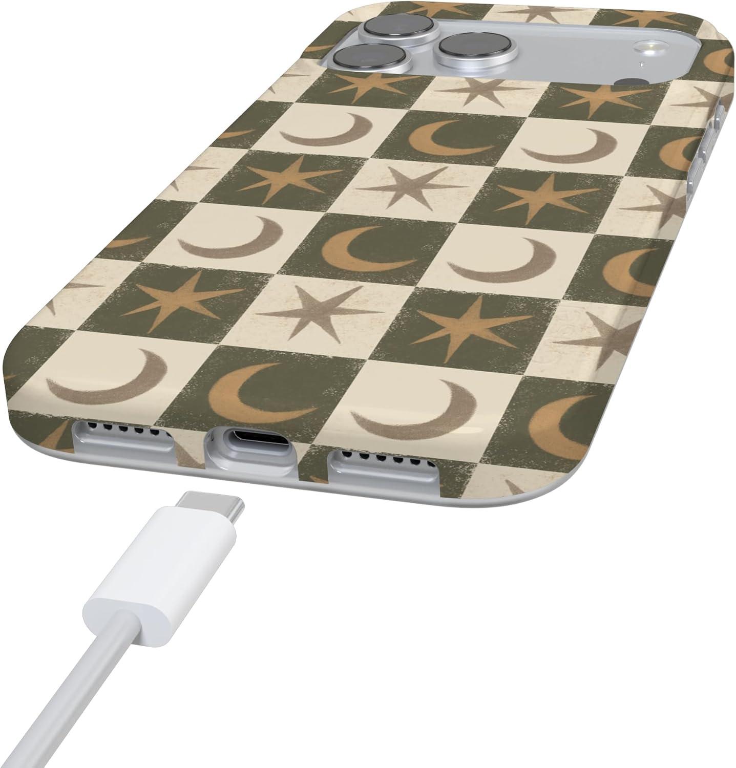 imageCasely iPhone 17 Pro Max Case  Field of Flowers  Pastel Floral  Compatible with MagSafe  Classic Ultra Slim DesignMystic Moonstar  Green Celestial