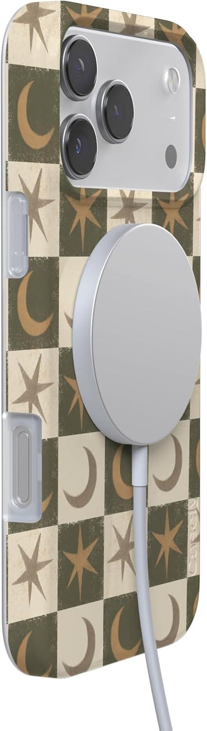 imageCasely iPhone 17 Pro Max Case  Field of Flowers  Pastel Floral  Compatible with MagSafe  Classic Ultra Slim DesignMystic Moonstar  Green Celestial