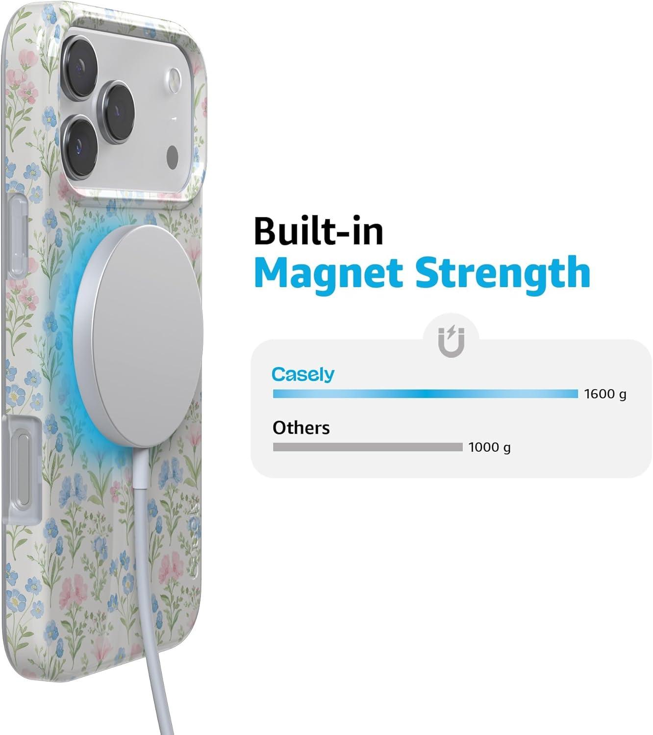 imageCasely iPhone 17 Pro Max Case  Field of Flowers  Pastel Floral  Compatible with MagSafe  Classic Ultra Slim DesignPastel Garden  Sunday Best