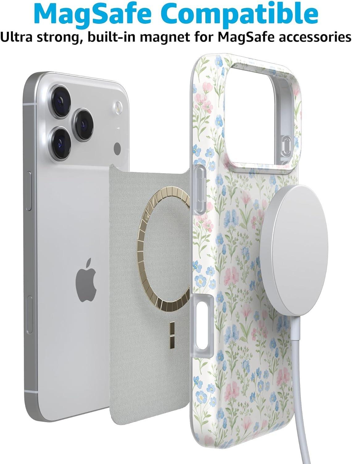 imageCasely iPhone 17 Pro Max Case  Field of Flowers  Pastel Floral  Compatible with MagSafe  Classic Ultra Slim DesignPastel Garden  Sunday Best