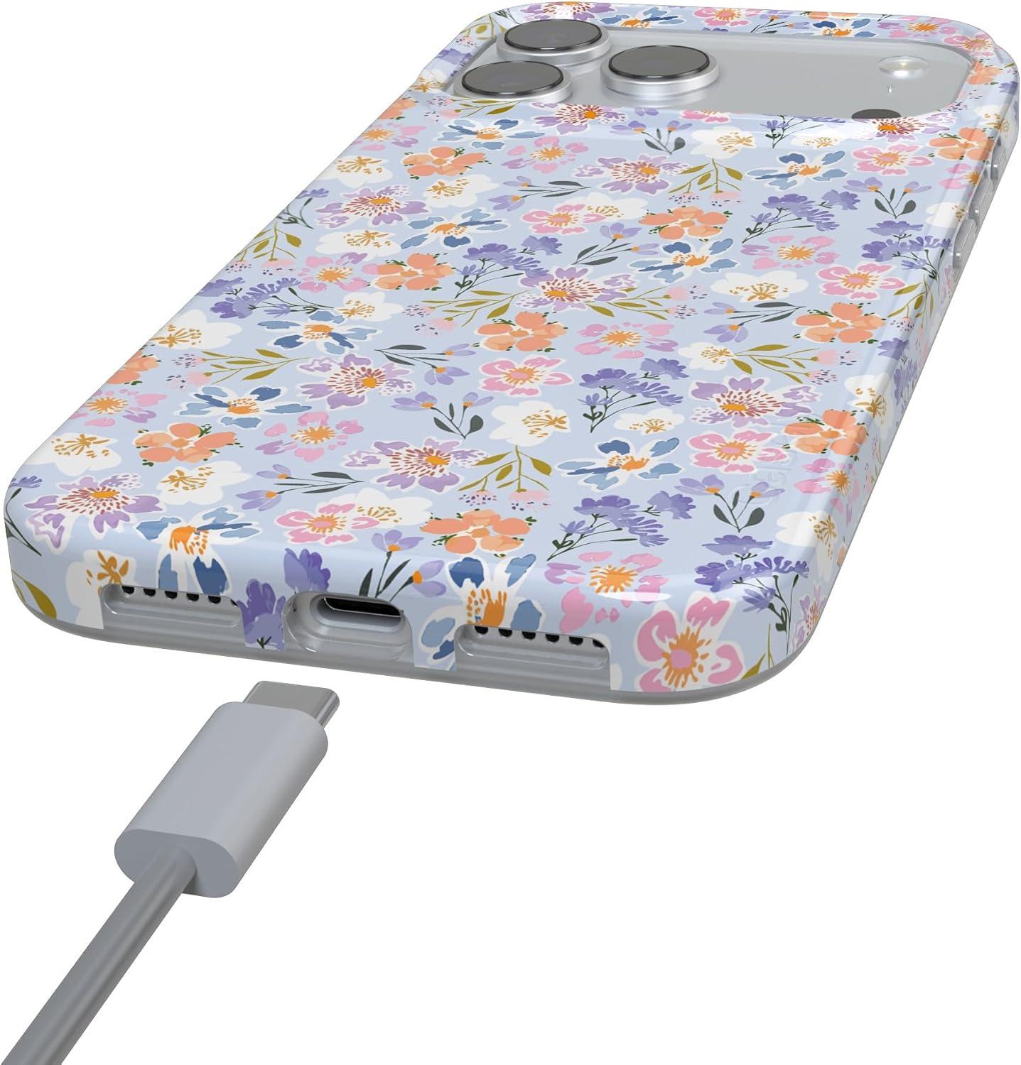 imageCasely iPhone 17 Pro Max Case  Field of Flowers  Pastel Floral  Compatible with MagSafe  Classic Ultra Slim DesignPoppy Meadows  Pastel Floral