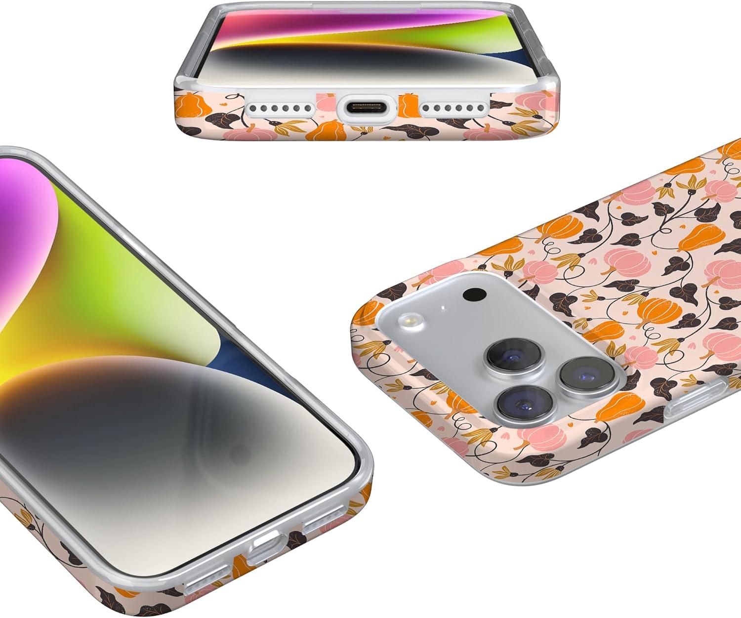 imageCasely iPhone 17 Pro Max Case  Field of Flowers  Pastel Floral  Compatible with MagSafe  Classic Ultra Slim DesignPumpkin Princess  Harvest Vines