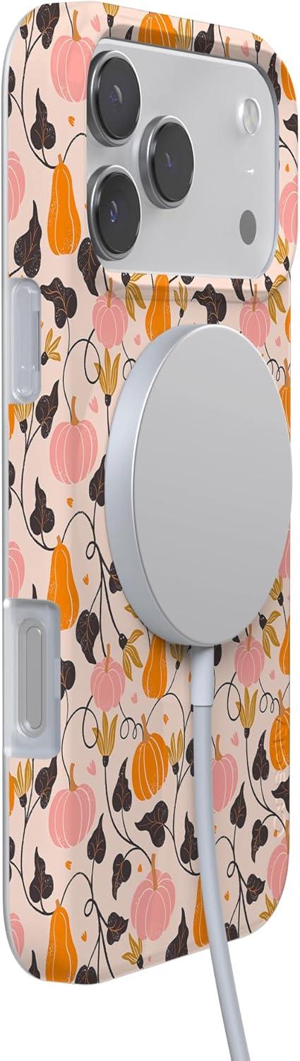 imageCasely iPhone 17 Pro Max Case  Field of Flowers  Pastel Floral  Compatible with MagSafe  Classic Ultra Slim DesignPumpkin Princess  Harvest Vines