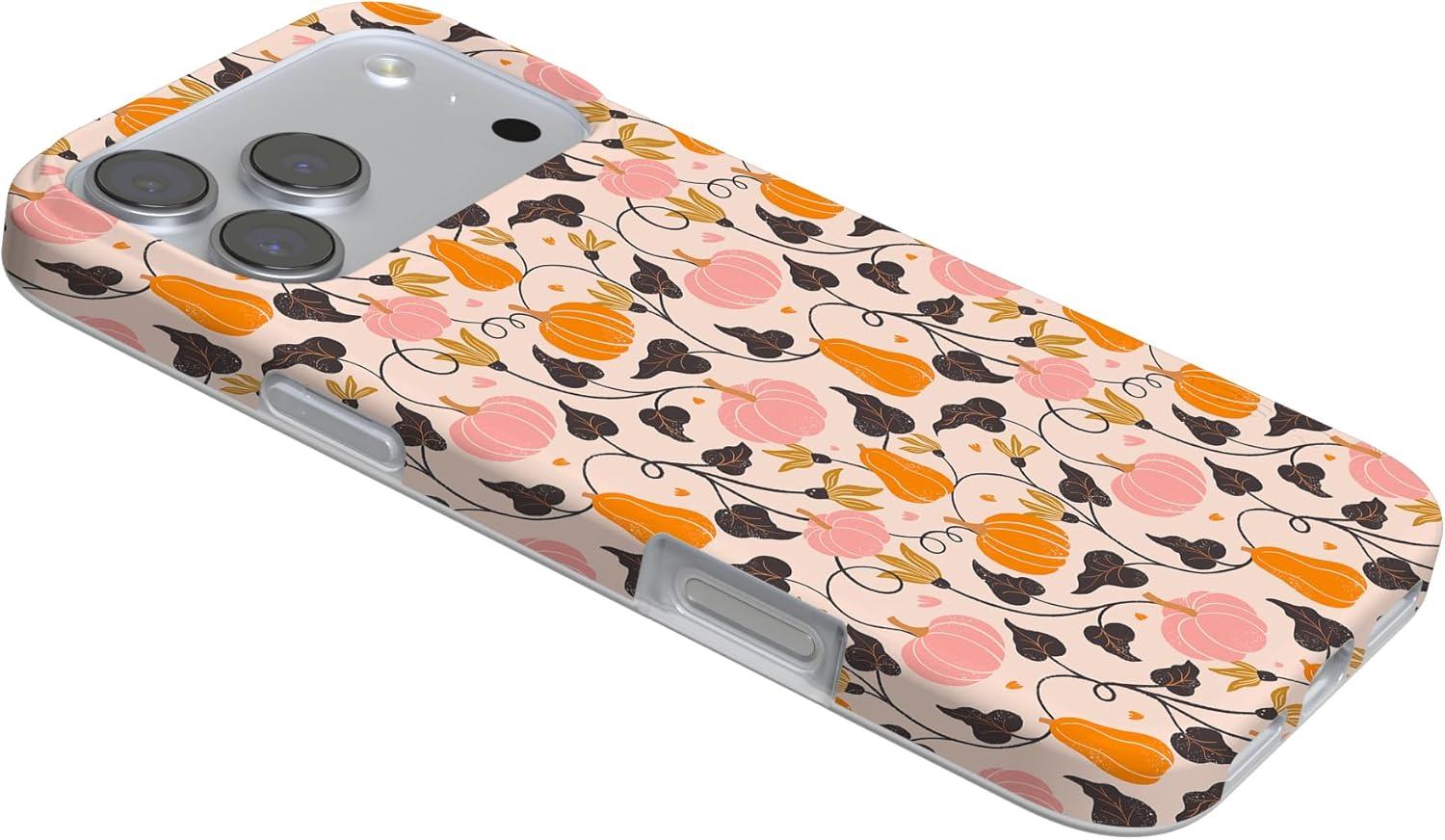 imageCasely iPhone 17 Pro Max Case  Field of Flowers  Pastel Floral  Compatible with MagSafe  Classic Ultra Slim DesignPumpkin Princess  Harvest Vines