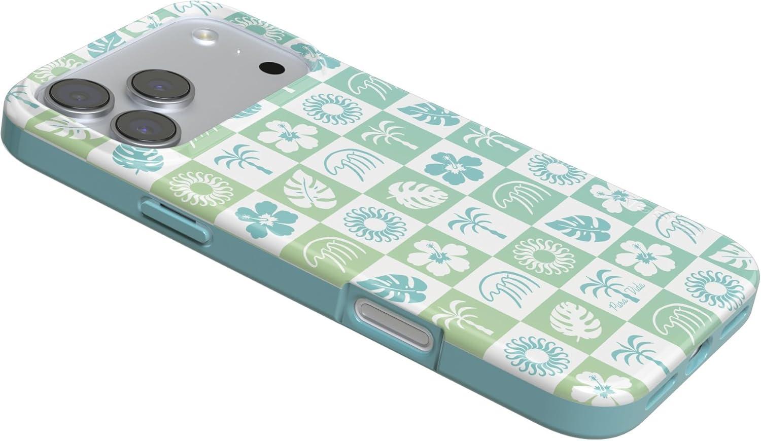 imageCasely iPhone 17 Pro Max Case  Field of Flowers  Pastel Floral  Compatible with MagSafe  Classic Ultra Slim DesignPura Vida  Coastal Checkers