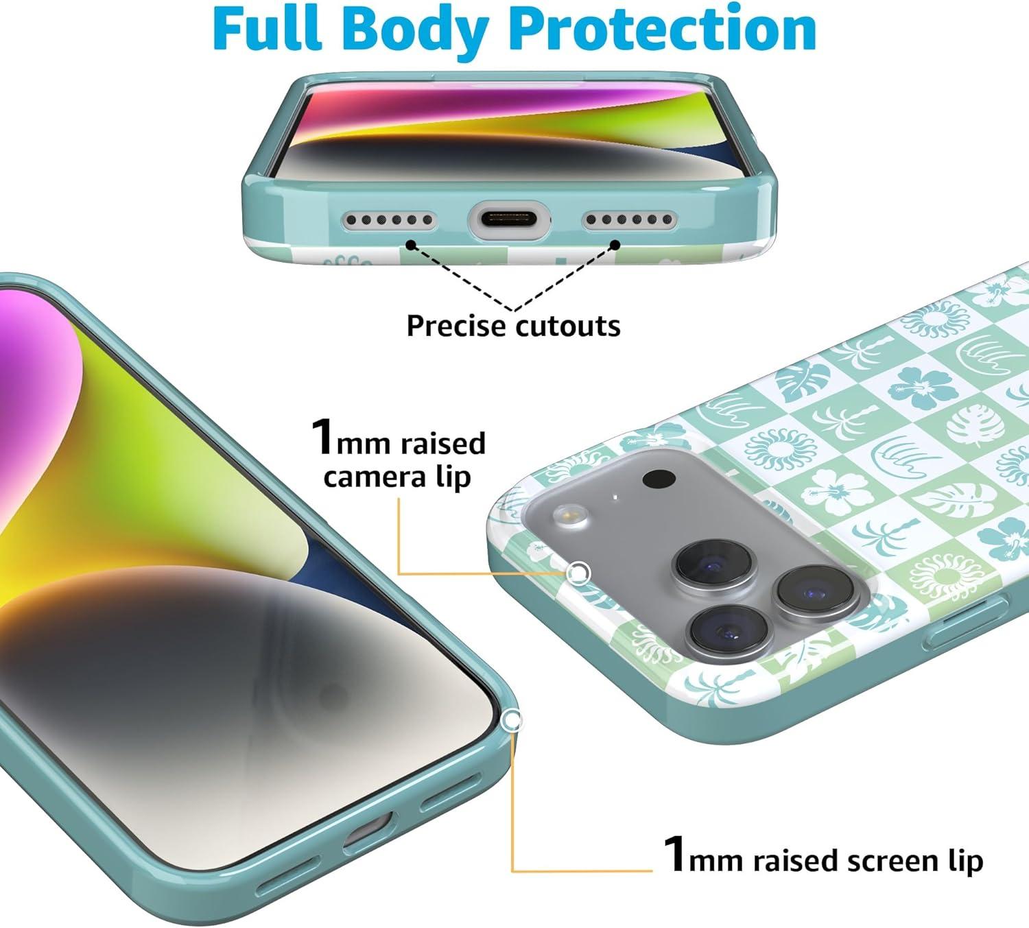 imageCasely iPhone 17 Pro Max Case  Field of Flowers  Pastel Floral  Compatible with MagSafe  Classic Ultra Slim DesignPura Vida  Coastal Checkers