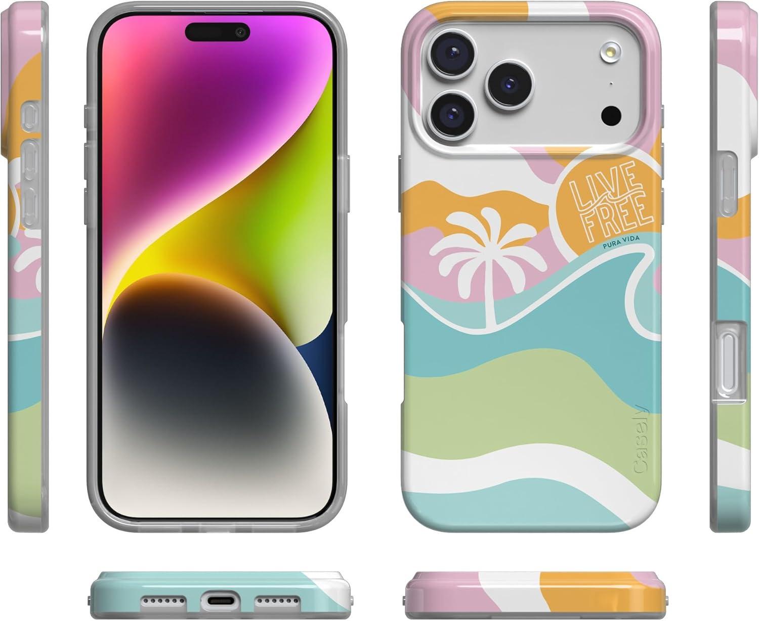 imageCasely iPhone 17 Pro Max Case  Field of Flowers  Pastel Floral  Compatible with MagSafe  Classic Ultra Slim DesignPura Vida  Tropical Dreams