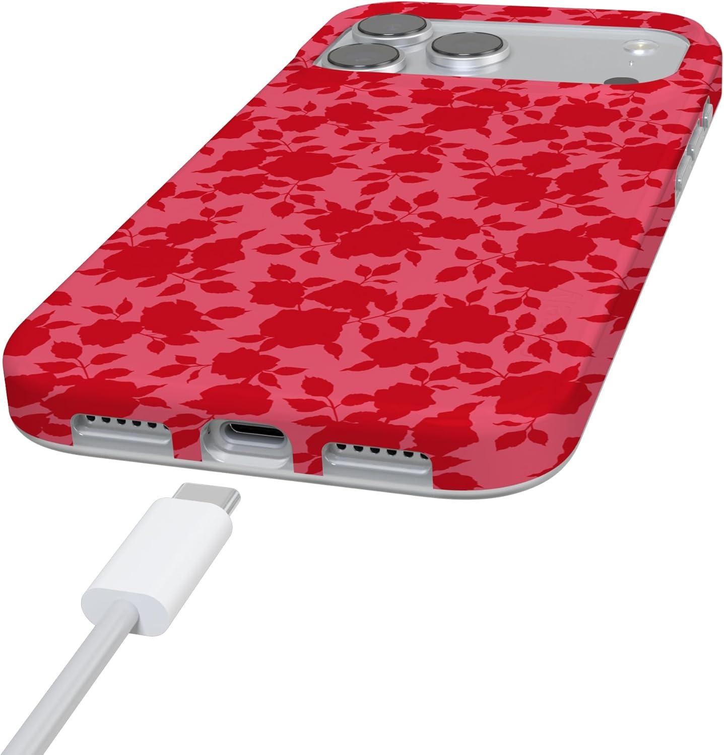 imageCasely iPhone 17 Pro Max Case  Field of Flowers  Pastel Floral  Compatible with MagSafe  Classic Ultra Slim DesignRose Garden  Red Aesthetic