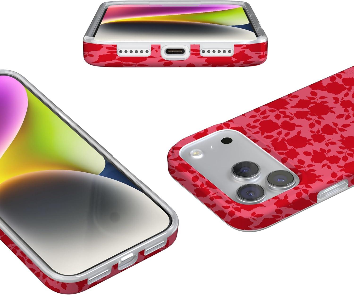 imageCasely iPhone 17 Pro Max Case  Field of Flowers  Pastel Floral  Compatible with MagSafe  Classic Ultra Slim DesignRose Garden  Red Aesthetic