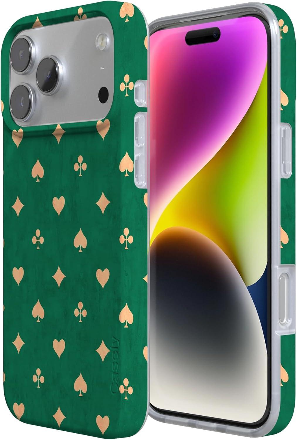 imageCasely iPhone 17 Pro Max Case  Field of Flowers  Pastel Floral  Compatible with MagSafe  Classic Ultra Slim DesignRoyal Flush  French Deck