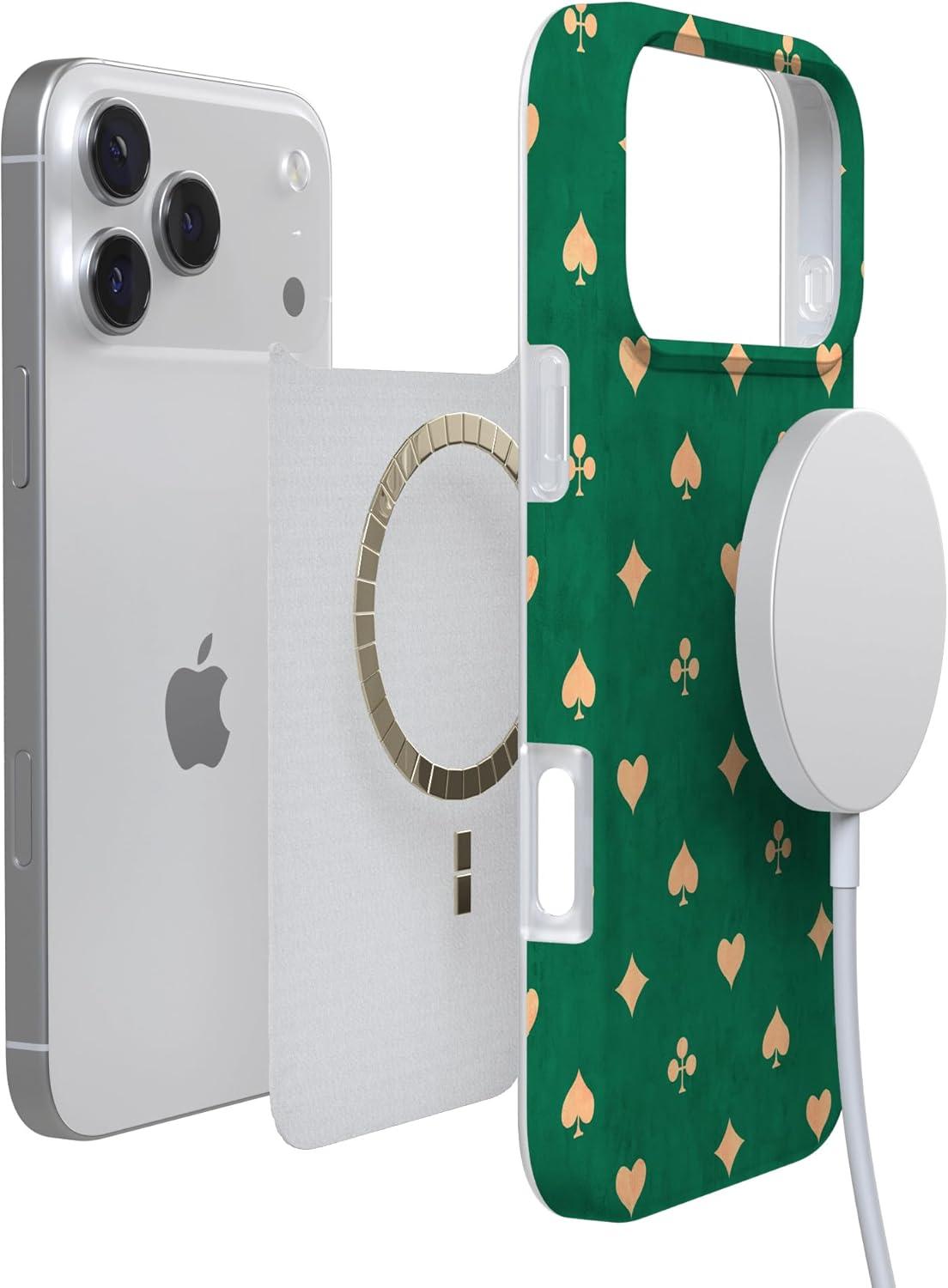 imageCasely iPhone 17 Pro Max Case  Field of Flowers  Pastel Floral  Compatible with MagSafe  Classic Ultra Slim DesignRoyal Flush  French Deck