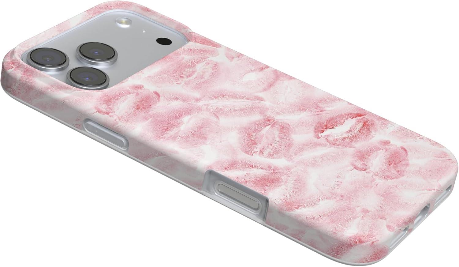 imageCasely iPhone 17 Pro Max Case  Field of Flowers  Pastel Floral  Compatible with MagSafe  Classic Ultra Slim DesignSealed with a Kiss  Pink Lipstick