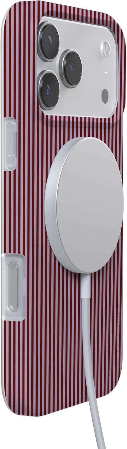 imageCasely iPhone 17 Pro Max Case  Field of Flowers  Pastel Floral  Compatible with MagSafe  Classic Ultra Slim DesignStripes and the City  Tiny Pinstripe