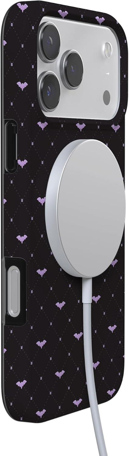 imageCasely iPhone 17 Pro Max Case  Field of Flowers  Pastel Floral  Compatible with MagSafe  Classic Ultra Slim DesignSuch a Battie  Purple Bats