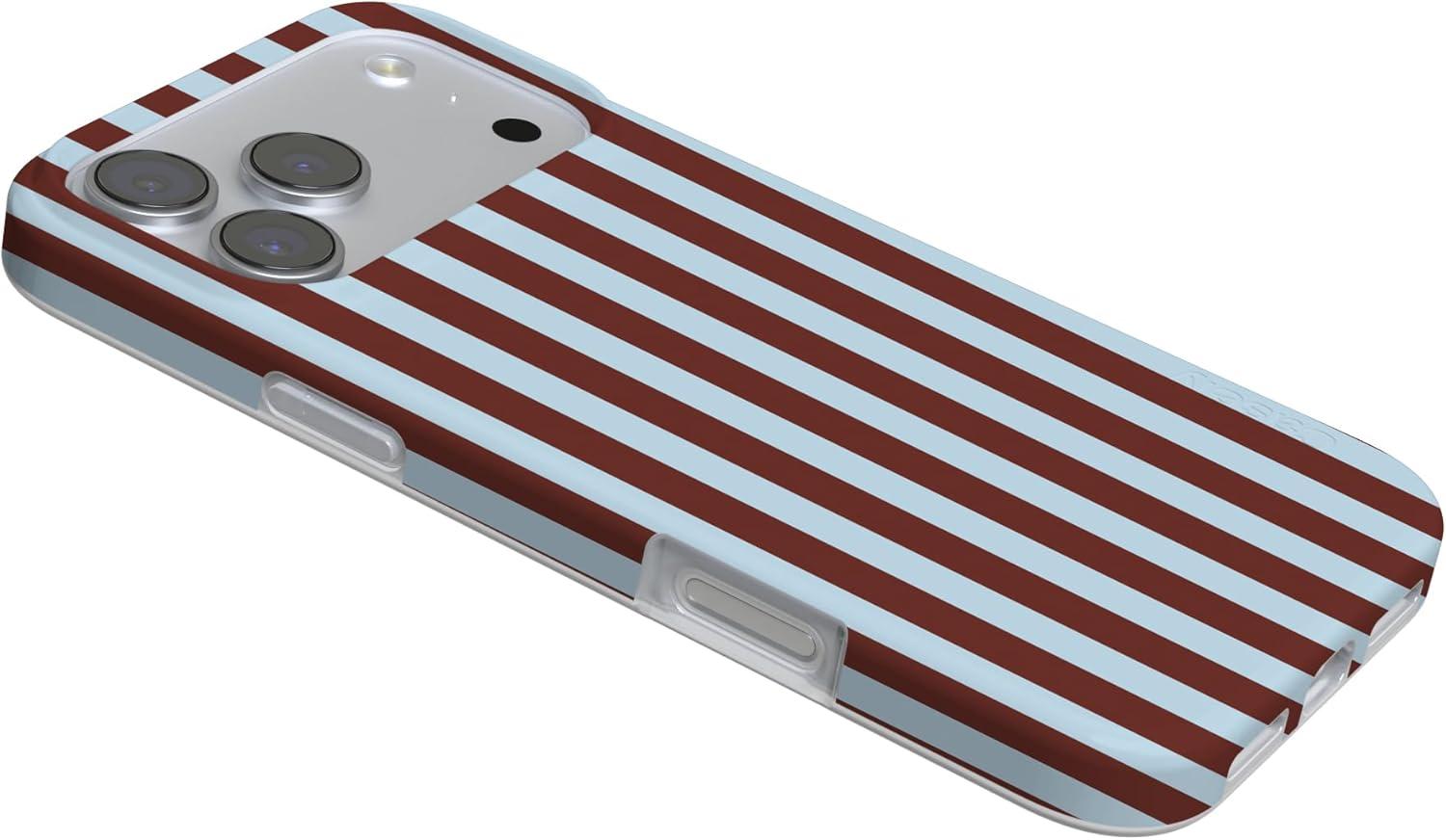 imageCasely iPhone 17 Pro Max Case  Field of Flowers  Pastel Floral  Compatible with MagSafe  Classic Ultra Slim DesignSunday in Brooklyn  Chocolate Stripes