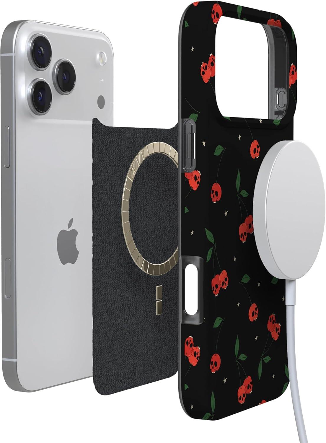 imageCasely iPhone 17 Pro Max Case  Field of Flowers  Pastel Floral  Compatible with MagSafe  Classic Ultra Slim DesignSweet Revenge  Cherry Skulls