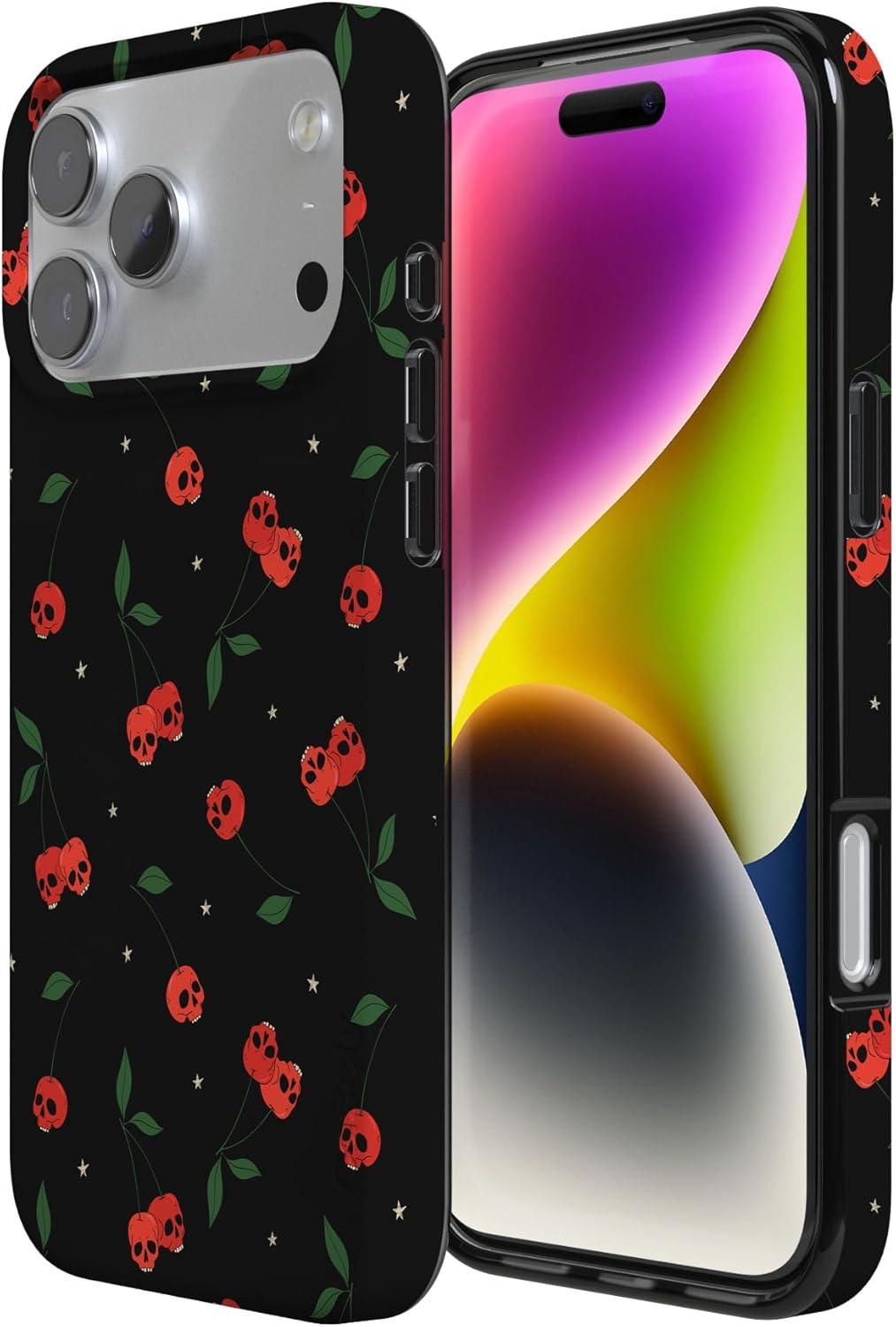 imageCasely iPhone 17 Pro Max Case  Field of Flowers  Pastel Floral  Compatible with MagSafe  Classic Ultra Slim DesignSweet Revenge  Cherry Skulls