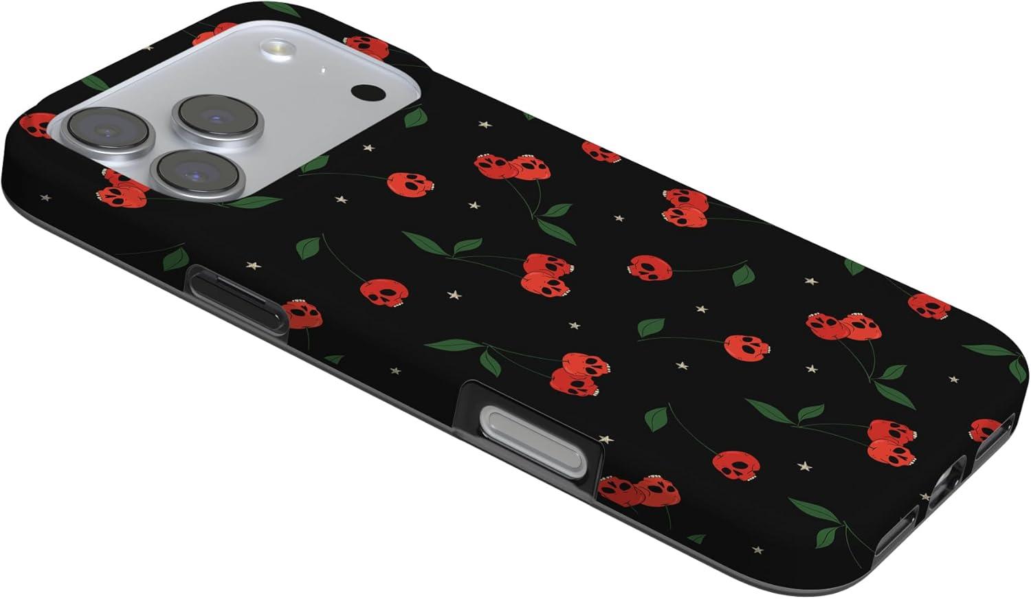 imageCasely iPhone 17 Pro Max Case  Field of Flowers  Pastel Floral  Compatible with MagSafe  Classic Ultra Slim DesignSweet Revenge  Cherry Skulls