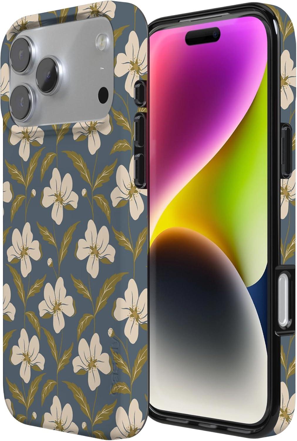 imageCasely iPhone 17 Pro Max Case  Field of Flowers  Pastel Floral  Compatible with MagSafe  Classic Ultra Slim DesignThe Boyfriend Collection  Leid Back