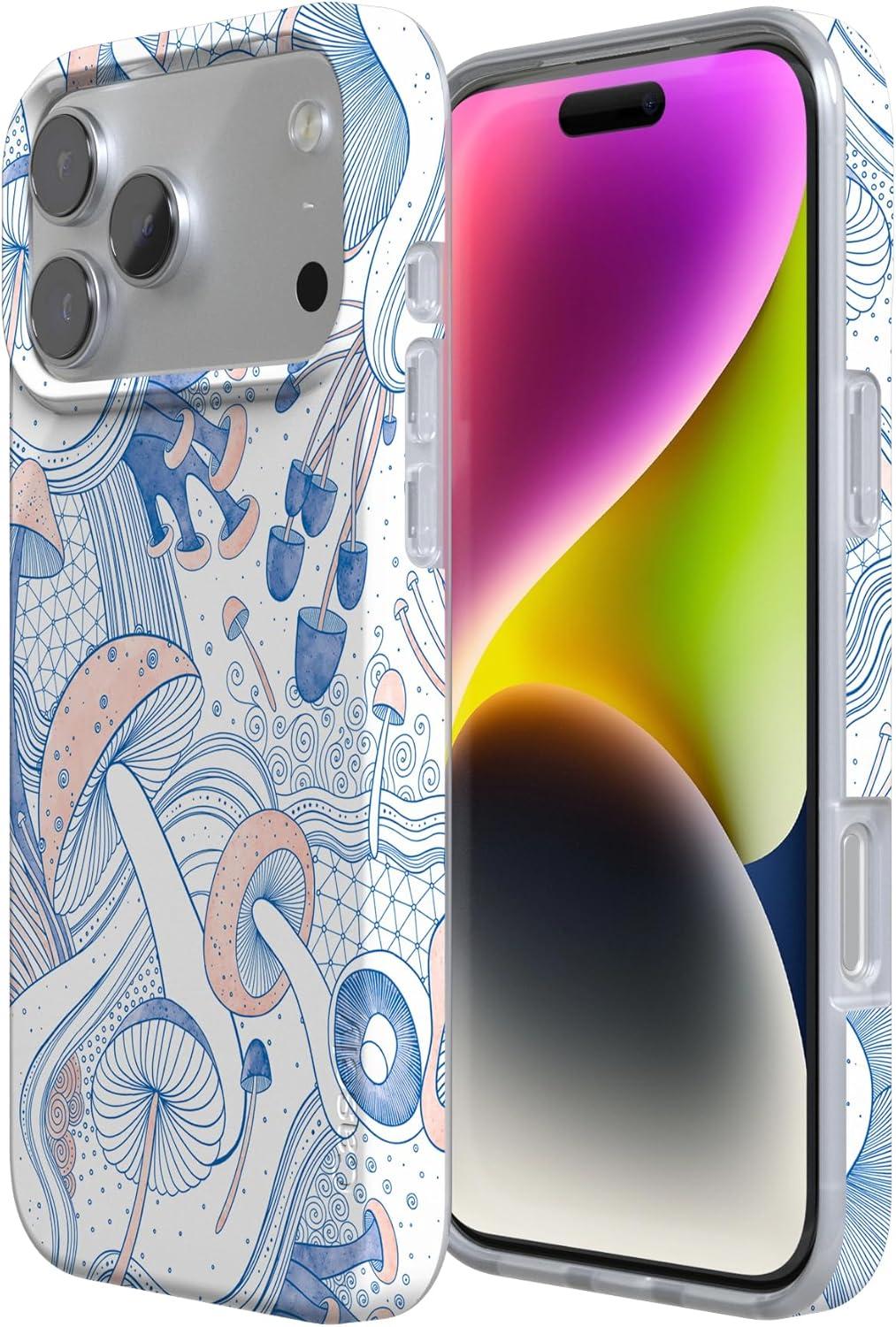 imageCasely iPhone 17 Pro Max Case  Field of Flowers  Pastel Floral  Compatible with MagSafe  Classic Ultra Slim DesignThe Fun Guy  Enchanted Forest Mushroom Floral