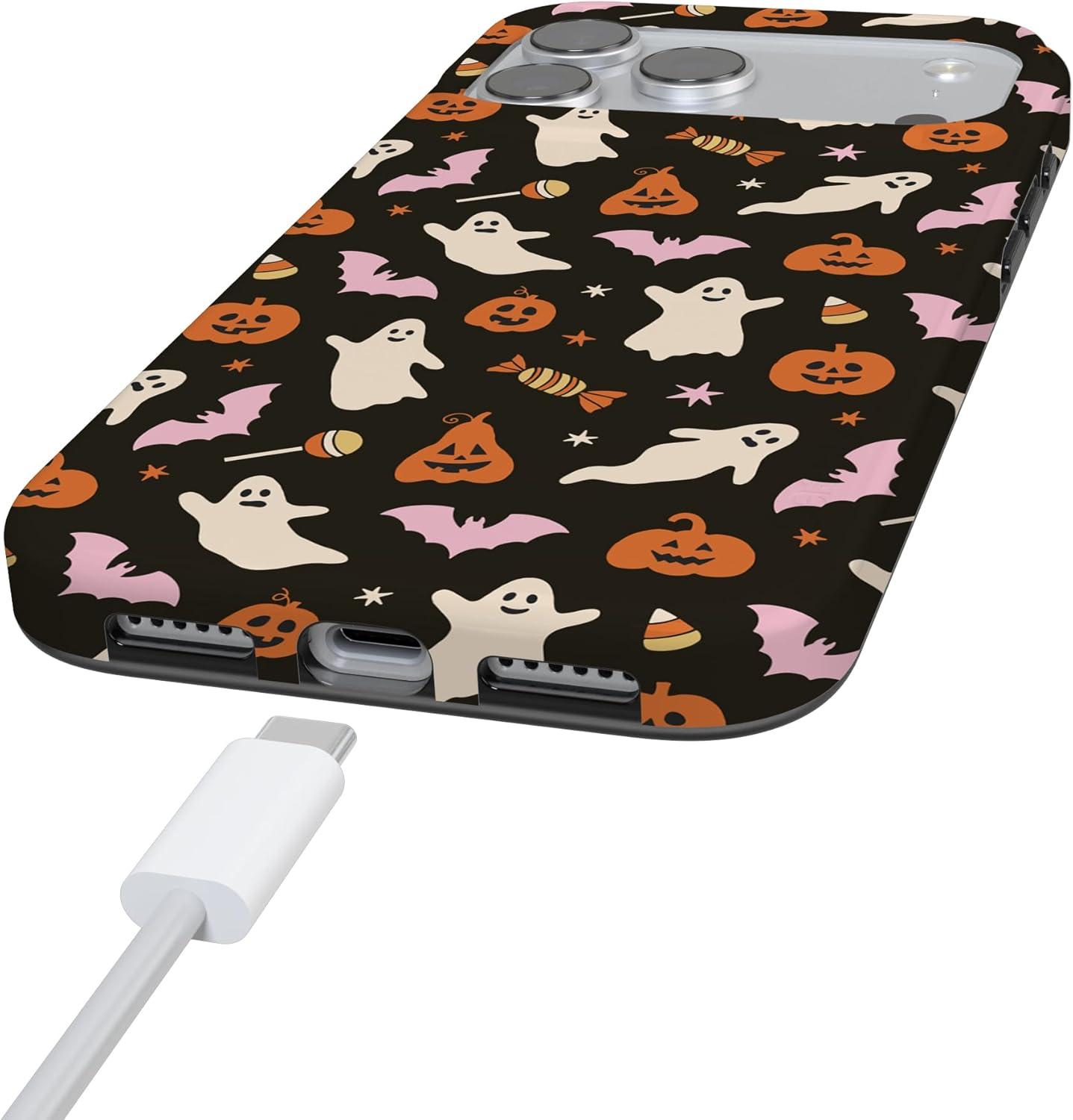 imageCasely iPhone 17 Pro Max Case  Field of Flowers  Pastel Floral  Compatible with MagSafe  Classic Ultra Slim DesignTrick or Treat  Sweet Halloween