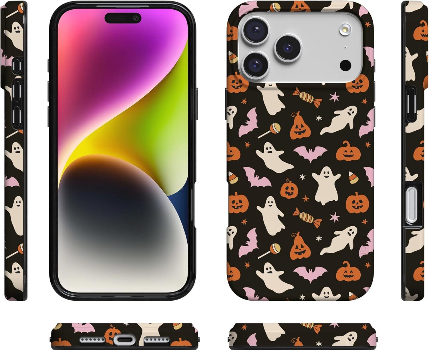 imageCasely iPhone 17 Pro Max Case  Field of Flowers  Pastel Floral  Compatible with MagSafe  Classic Ultra Slim DesignTrick or Treat  Sweet Halloween