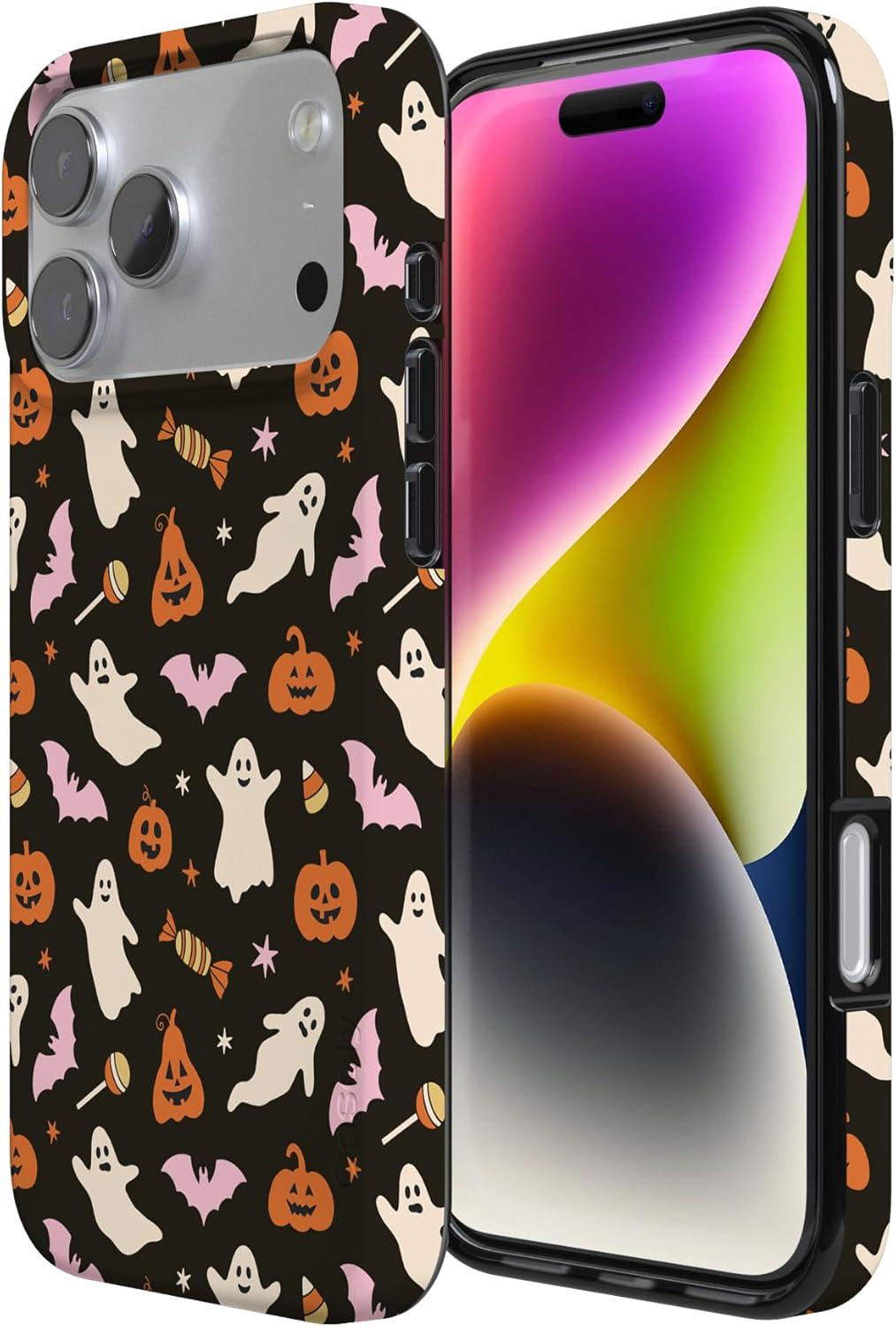 imageCasely iPhone 17 Pro Max Case  Field of Flowers  Pastel Floral  Compatible with MagSafe  Classic Ultra Slim DesignTrick or Treat  Sweet Halloween