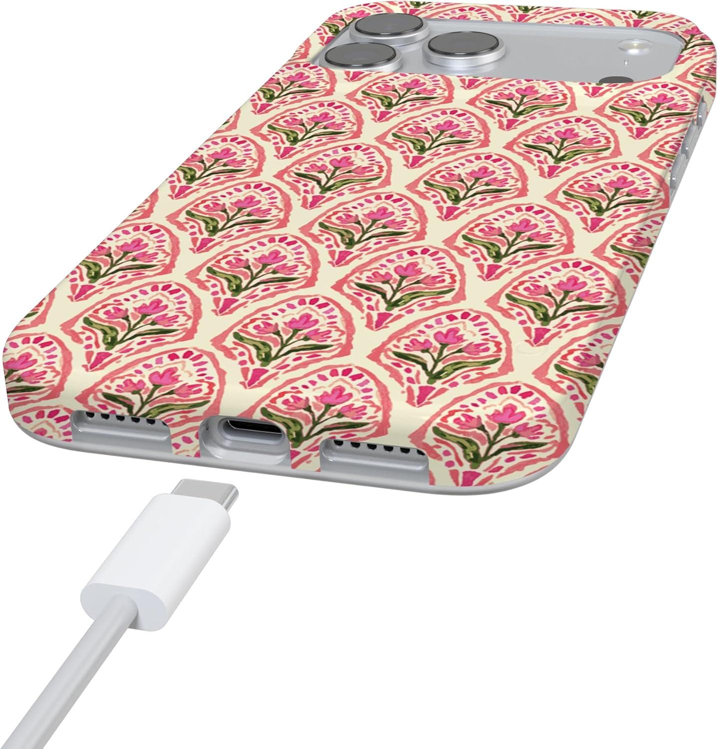 imageCasely iPhone 17 Pro Max Case  Field of Flowers  Pastel Floral  Compatible with MagSafe  Classic Ultra Slim DesignTulip Tapestry  Jenna Palek x Casely