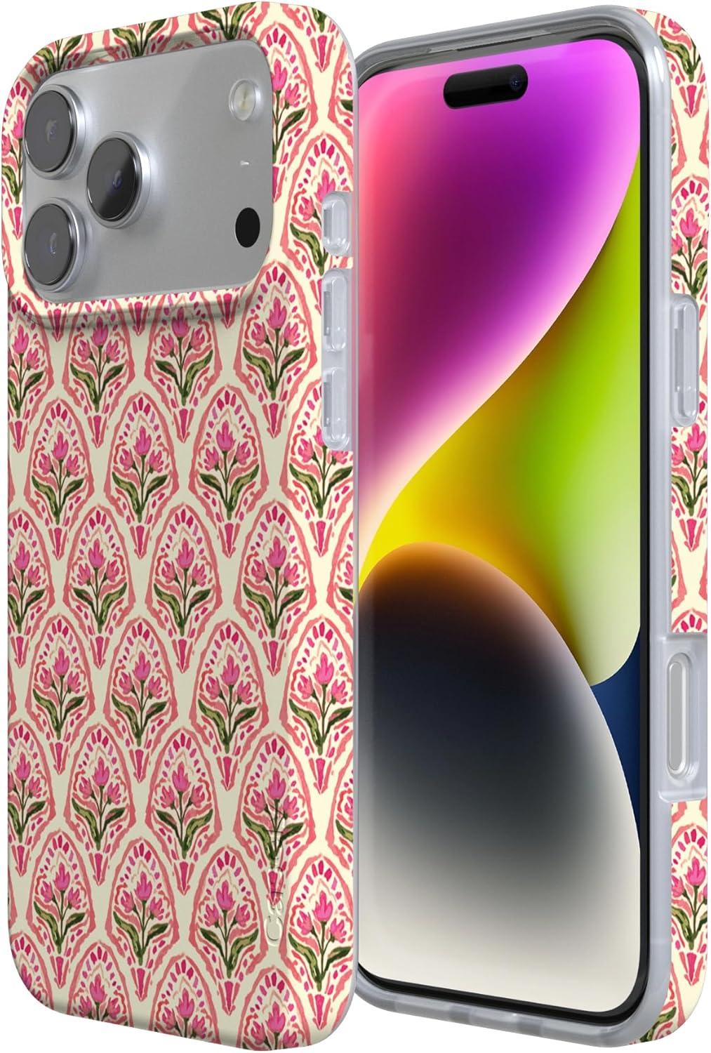 imageCasely iPhone 17 Pro Max Case  Field of Flowers  Pastel Floral  Compatible with MagSafe  Classic Ultra Slim DesignTulip Tapestry  Jenna Palek x Casely