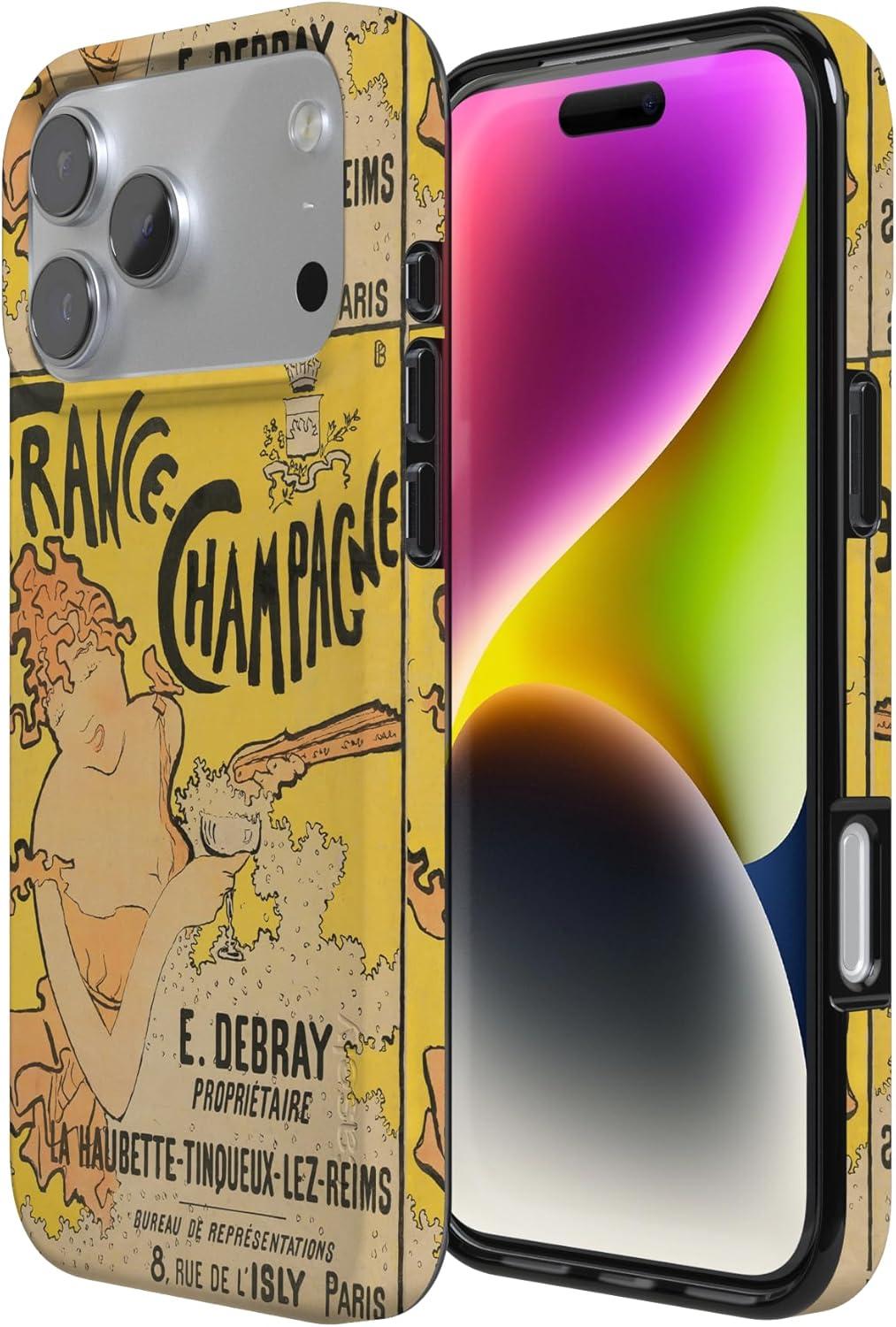 imageCasely iPhone 17 Pro Max Case  Field of Flowers  Pastel Floral  Compatible with MagSafe  Classic Ultra Slim DesignVan Gogh  French Bubbly