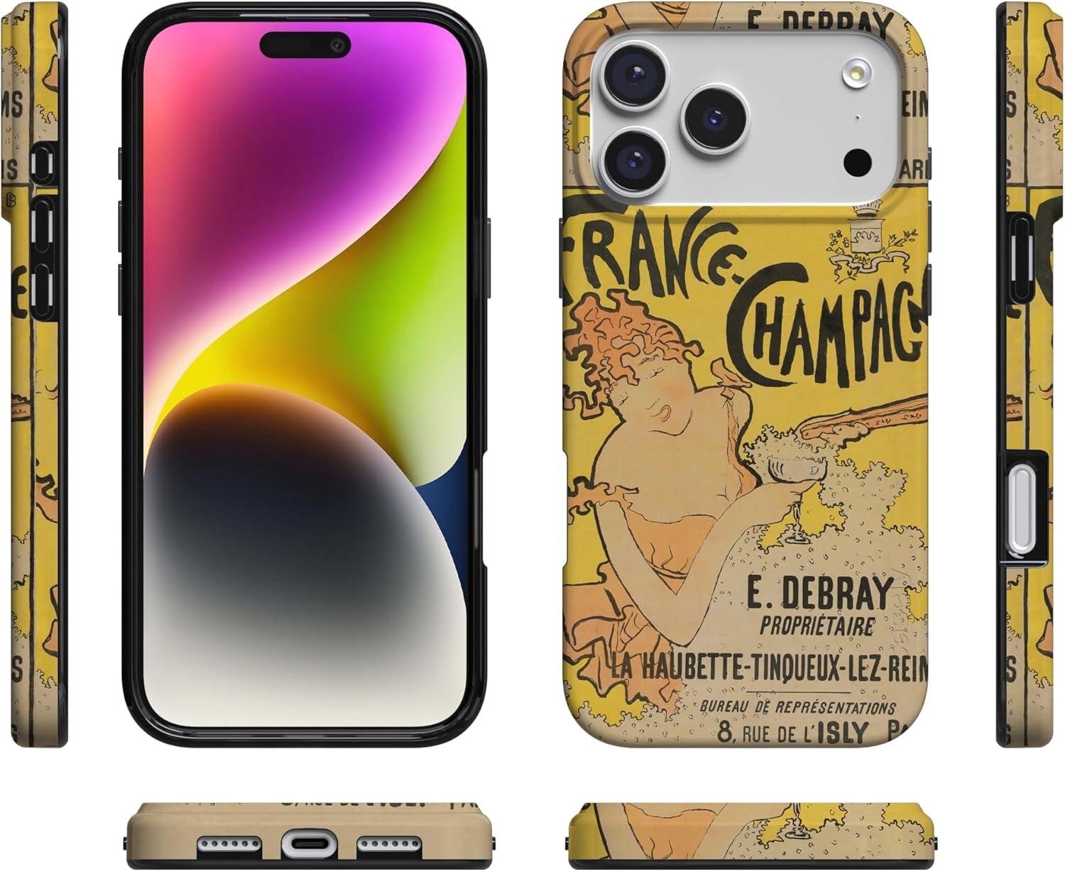 imageCasely iPhone 17 Pro Max Case  Field of Flowers  Pastel Floral  Compatible with MagSafe  Classic Ultra Slim DesignVan Gogh  French Bubbly