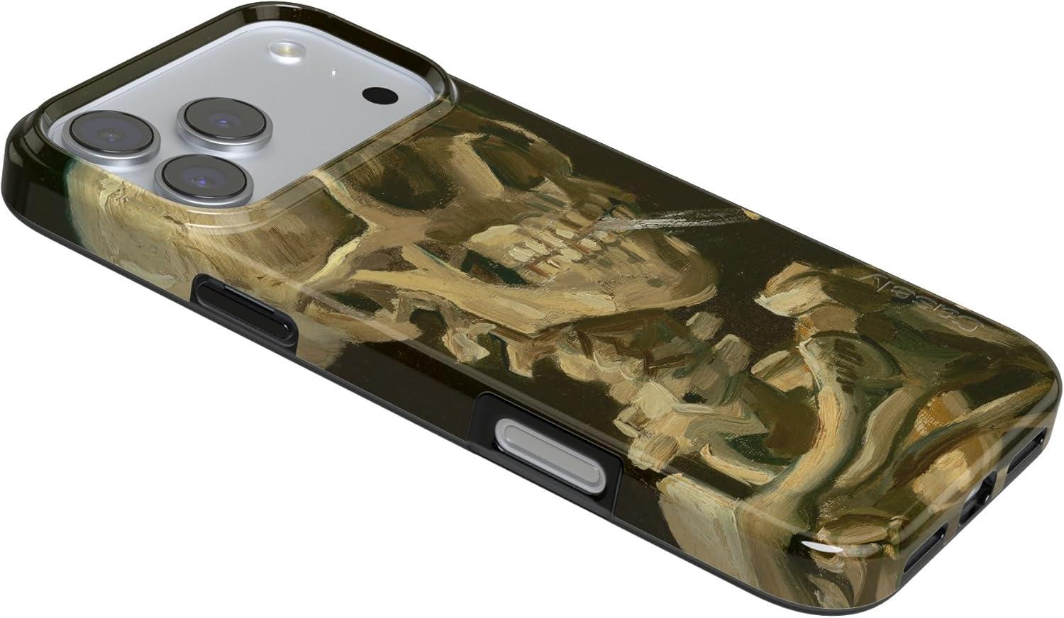 imageCasely iPhone 17 Pro Max Case  Field of Flowers  Pastel Floral  Compatible with MagSafe  Classic Ultra Slim DesignVan Gogh  Head of a Skeleton with a Burning Cig