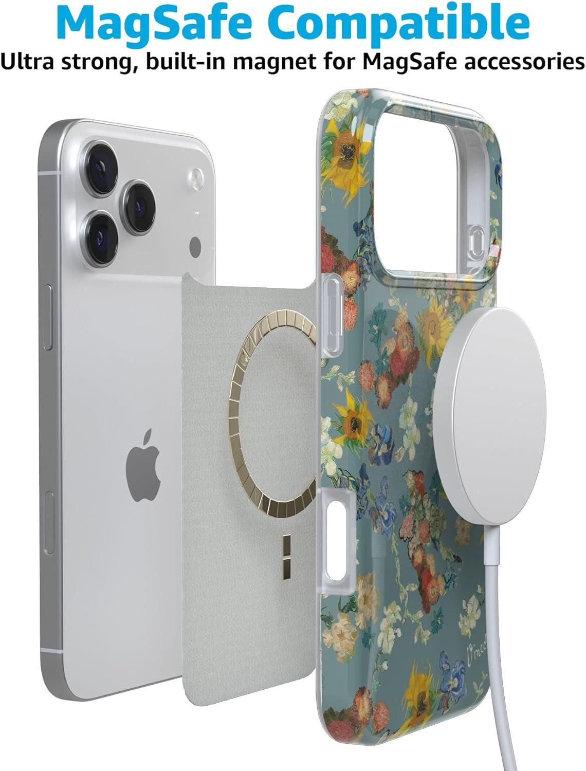 imageCasely iPhone 17 Pro Max Case  Field of Flowers  Pastel Floral  Compatible with MagSafe  Classic Ultra Slim DesignVincents Flowers  Van Gogh Museum