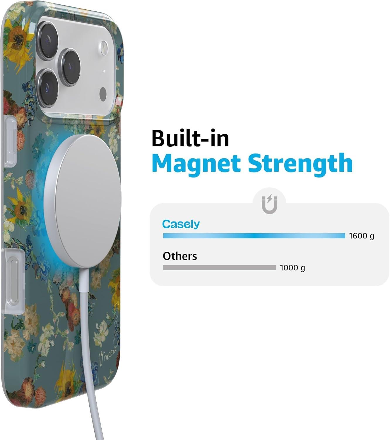 imageCasely iPhone 17 Pro Max Case  Field of Flowers  Pastel Floral  Compatible with MagSafe  Classic Ultra Slim DesignVincents Flowers  Van Gogh Museum