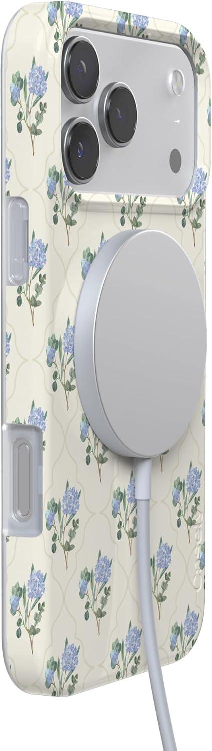 imageCasely iPhone 17 Pro Max Case  Field of Flowers  Pastel Floral  Compatible with MagSafe  Classic Ultra Slim DesignVintage Garden  Blue Hydrangea