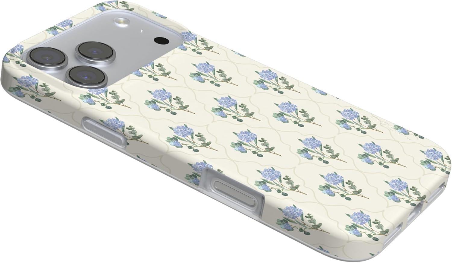 imageCasely iPhone 17 Pro Max Case  Field of Flowers  Pastel Floral  Compatible with MagSafe  Classic Ultra Slim DesignVintage Garden  Blue Hydrangea