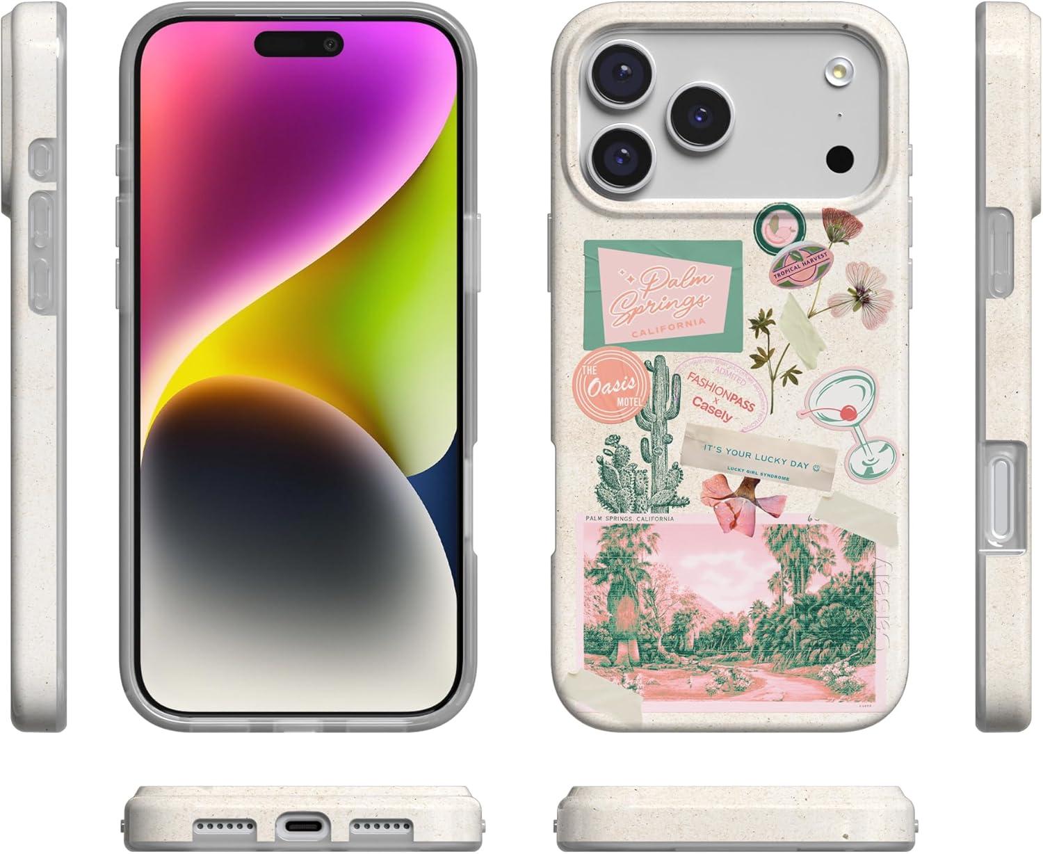 imageCasely iPhone 17 Pro Max Case  Field of Flowers  Pastel Floral  Compatible with MagSafe  Classic Ultra Slim DesignVintage Vacay  FashionPass x Casely