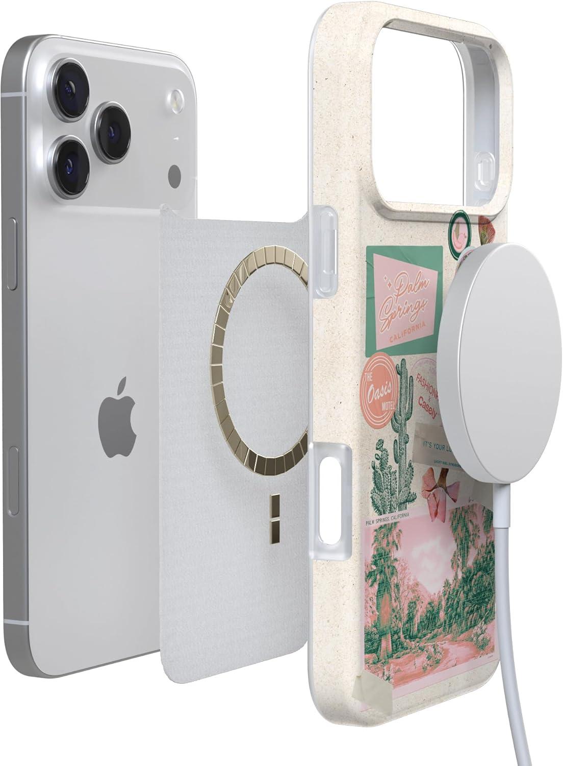 imageCasely iPhone 17 Pro Max Case  Field of Flowers  Pastel Floral  Compatible with MagSafe  Classic Ultra Slim DesignVintage Vacay  FashionPass x Casely