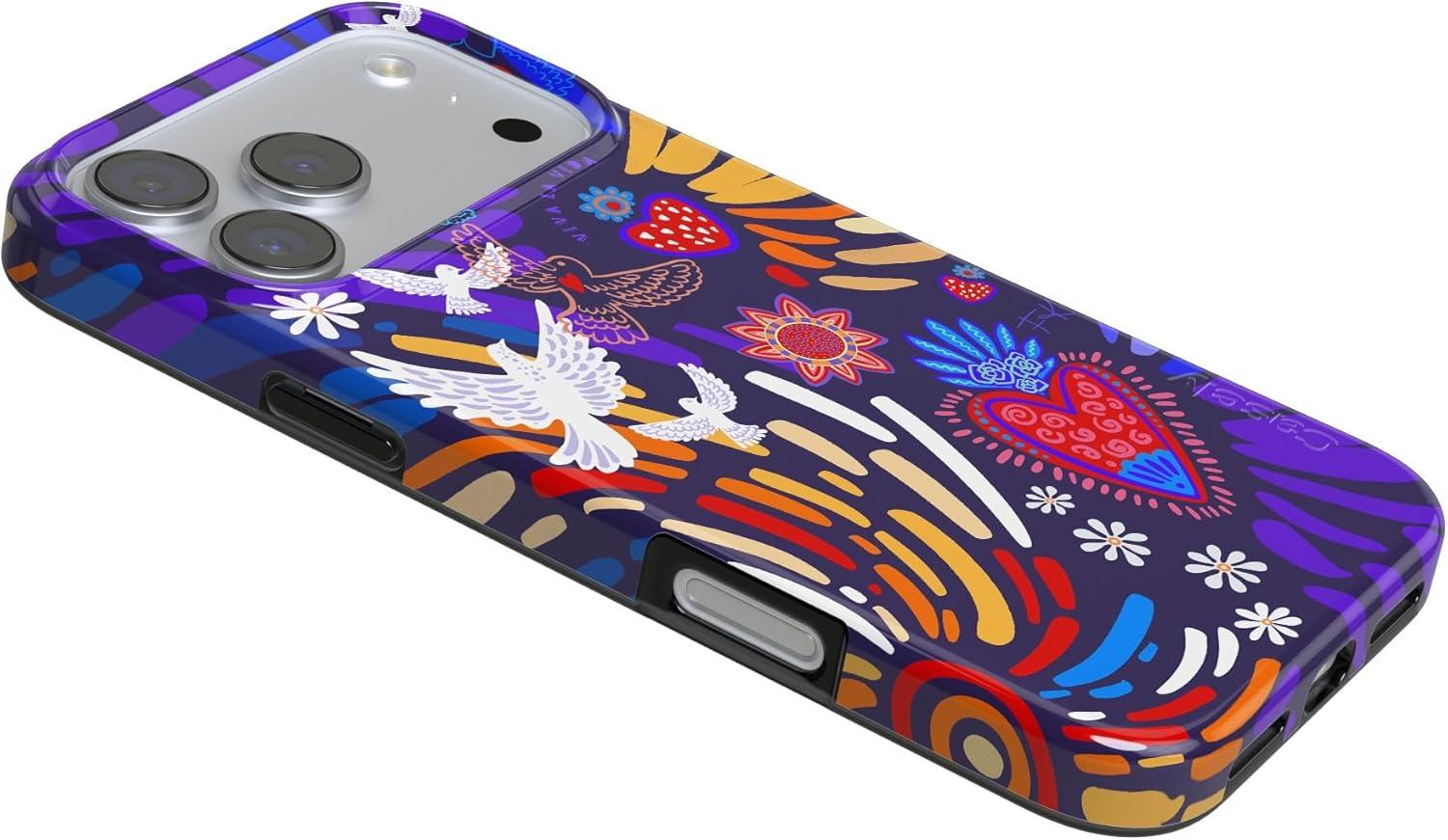 imageCasely iPhone 17 Pro Max Case  Field of Flowers  Pastel Floral  Compatible with MagSafe  Classic Ultra Slim DesignViva La Vida  Frida Kahlo Collage