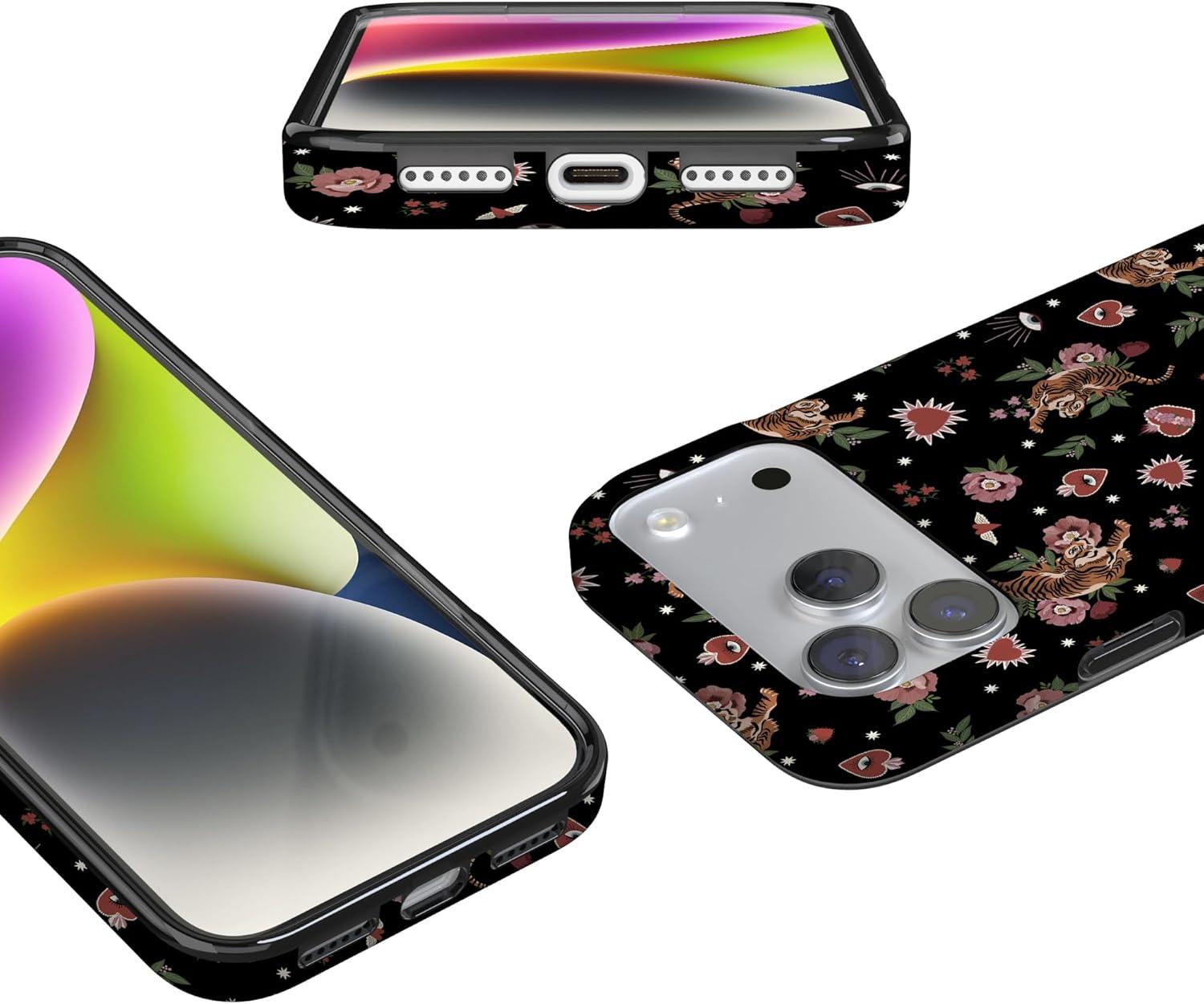 imageCasely iPhone 17 Pro Max Case  Field of Flowers  Pastel Floral  Compatible with MagSafe  Classic Ultra Slim DesignWild at Heart  Tiger